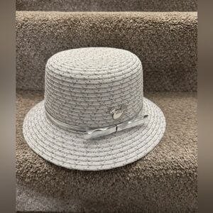 Disney Parks | Mickey Mouse Straw Hat Silver/White | Size Adult